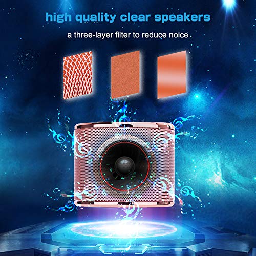 Micrófono Karaoke Bluetooth, Ankuka 4 en 1 Microfono Inalámbrico Karaoke Portátil para Cantar y Grabación, con Altavoces Incorporados, Compatible con Android/iOS, PC