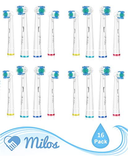 ﻿﻿Milos Recambios Cepillos Oral B - Cabezales de Repuesto para Cepillo de Dientes Eléctrico, Pack de 8 - Limpieza Profunda de los Dientes de los Niños