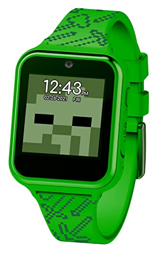 Minecraft- Reloj Interactivo, Color Forro Polar Verde con Licencia Oficial de Star Wars Silent One Crew, Talla única (Accutime Watch Corp. MIN4045)