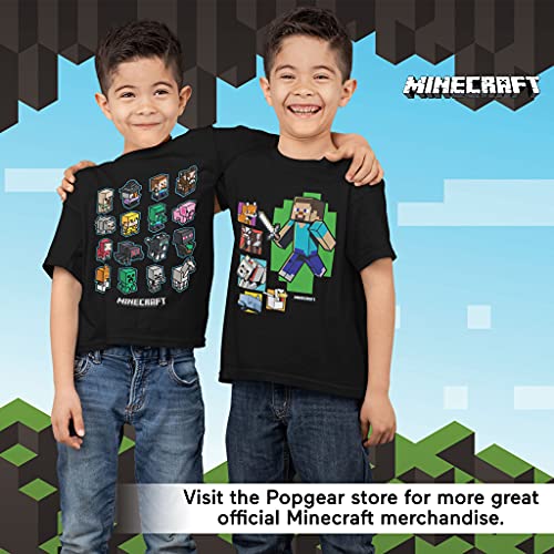 Minecraft Steve and Friends Camiseta de los Muchachos Negro 140