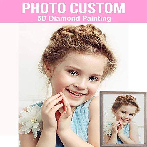 MLMYH Diamond Painting Custom Foto Personalizado 5D Diamond Painting DIY Diamond Embroidery Kit, Para la Home Decoración de pared Artesanía 40x50cm