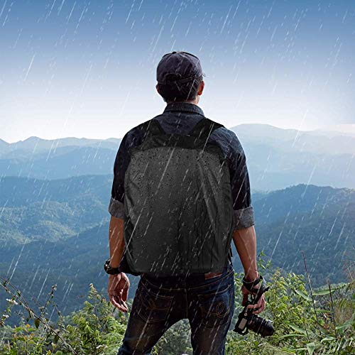 Mochila para Cámara Bolsa Impermeable para Cámara Estuche a Prueba de Golpes 12.6 × 6 × 18 Pulgadas para Cámaras DSLR SLR Negro Grande