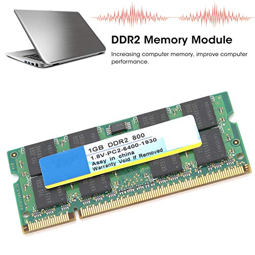 Módulo de Memoria RAM, módulo de Memoria 2pcs DDR2 1GB, 800Mhz PC2-6400 RAM Memory Sticks para computadora portátil, Totalmente Compatible con para Intel/para AMD