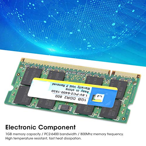 Módulo de Memoria RAM, módulo de Memoria 2pcs DDR2 1GB, 800Mhz PC2-6400 RAM Memory Sticks para computadora portátil, Totalmente Compatible con para Intel/para AMD