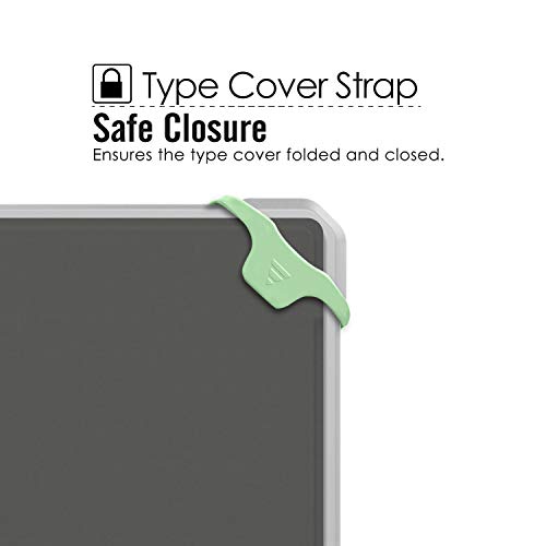 MoKo Funda Compatible con Microsoft Surface Pro 7 Plus/7/6/5/4/Pro 2017/Pro LTE, Protección Resistente Funda con Soporte de Pluma para Surface Pro 2017/Pro 6/5/4/LTE Tableta, Verde+Gris