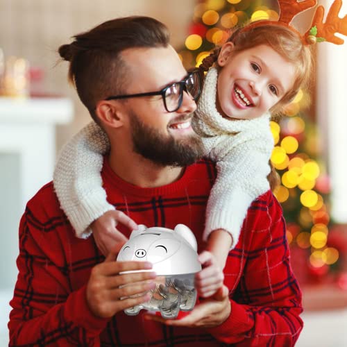 MOMMED Hucha Electronica, huchas Infantiles con Pantalla LCD, Hucha de Monedas de Euro de conteo automático, ahucha Contador Euros, limentada por 2 Pilas AA (no Incluidas)