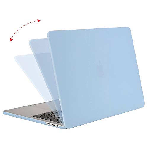 MOSISO Funda Dura Compatible con MacBook Pro 13 Pulgadas 2020-2016 A2338 M1 A2289 A2251 A2159 A1989 A1706 A1708,Rígido Carcasa&Teclado Cubierta&Pantalla Protector&Accesorios Bolsa,Aireado Azul