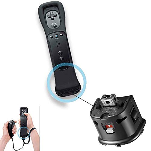 Motion Plus para Wii Mando a Distancia, [2 PCS] Adaptador Motion Plus del Sensor Producto de Terceros Accesorio para el Control Remoto de Nintendo Wii(Negro)