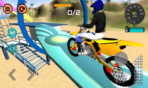 Motocross Beach Jumping 2 - Motorcycle Stunt & Trial Game