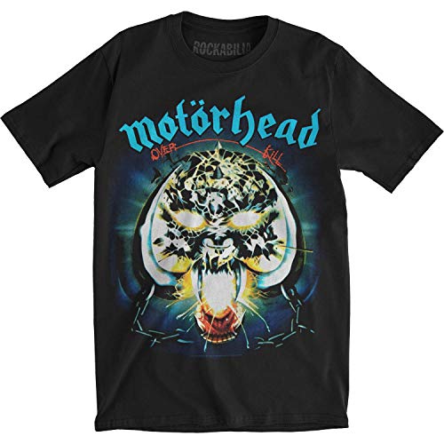 Motorhead Overkill Camiseta, Negro (Schwarz-Schwarz), Medium para Hombre
