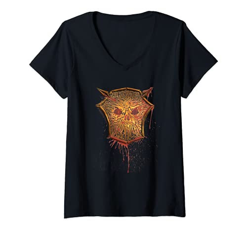 Mujer Mortal Kombat 9 Shield Camiseta Cuello V