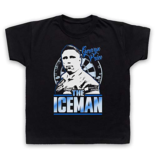 My Icon Art & Clothing Gerwyn Price The Iceman Darts Tribute Galés Player Kids T-Shirt Negro Negro ( 5-6 Años
