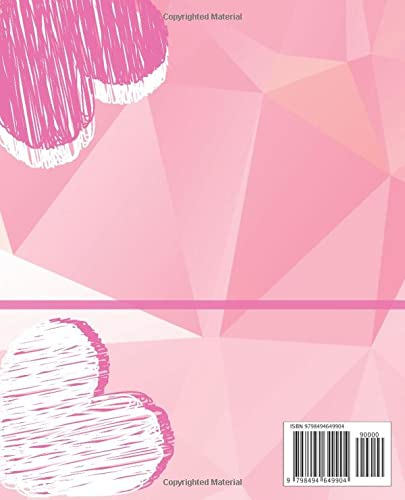 My sketch pad with pink hearts for kids, teens and girls with a 50 sheets for drawing.: Pink hearts sketch pad for kids, teens and girls with a 50 ... pink sketch pad for girls composition books