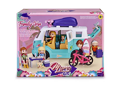 mymy CiTY- Family Van, Caravana con Accesorios niñas a Partir de 3 años (Famosa 700015598)