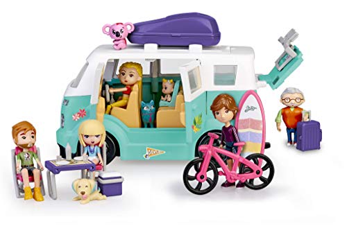 mymy CiTY- Family Van, Caravana con Accesorios niñas a Partir de 3 años (Famosa 700015598)
