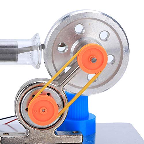 Nannday 【?????? ?????】 Motor Stirling, Cilindro único Modelo Sterling Motor Steam Power Physics Science Lab Herramienta de enseñanza con luz LED, Regalo para niños Adultos Craft Orname