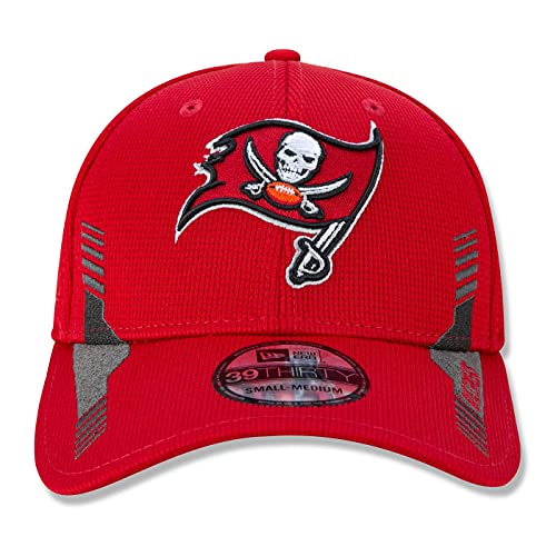 New Era NFL Tampa Bay Buccaneers Official 2021 Sideline 39THIRTY Stretch Fit Home Cap, Größe:M/L