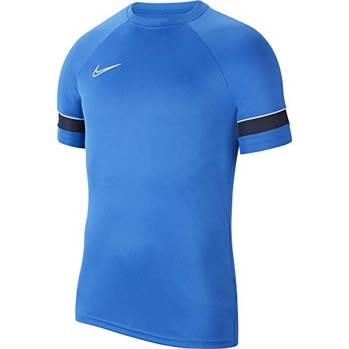 NIKE CW6103 Y NK Dry ACD21 Top SS T-Shirt Unisex-Child Royal Blue/White/Obsidian/White L