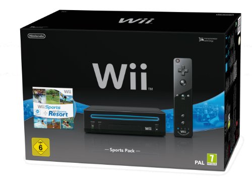 Nintendo Wii Sports Resort Pack - juegos de PC (Wii, 512 MB, IBM PowerPC, SD, 802.11b, 802.11g, Negro)