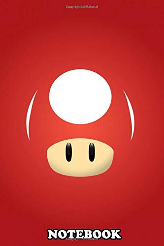 Notebook: Mario Mushroom Red , Journal for Writing, College Ruled Size 6" x 9", 110 Pages