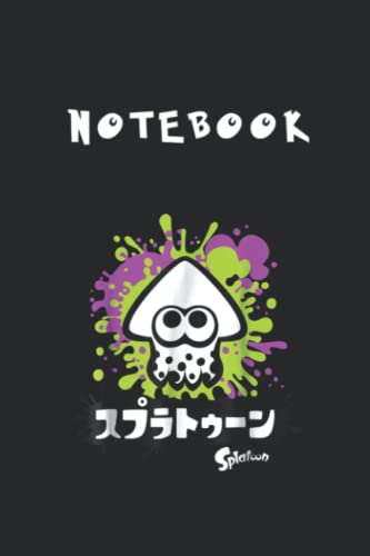 Notebook: Nintendo Splatoon Inkling Text Splatter Graphic College Ruled Perfect Size 6x9x105 with Black Cover