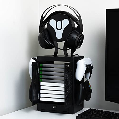Numskull Official Game Storage Tower, Controller Holder, Headset Stand for Xbox Series X & PS5, Destino, Destino