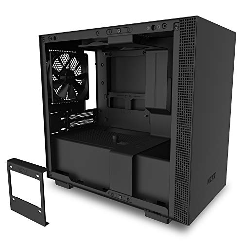 NZXT H210 - Caja PC Gaming Mini-ITX - Panel frontal E/S Puerto USB de Tipo C - Panel Lateral de Cristal Templado - Preparado para Refrigeración Líquida - Soporte para Radiador - Negro