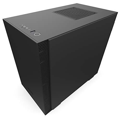 NZXT H210 - Caja PC Gaming Mini-ITX - Panel frontal E/S Puerto USB de Tipo C - Panel Lateral de Cristal Templado - Preparado para Refrigeración Líquida - Soporte para Radiador - Negro
