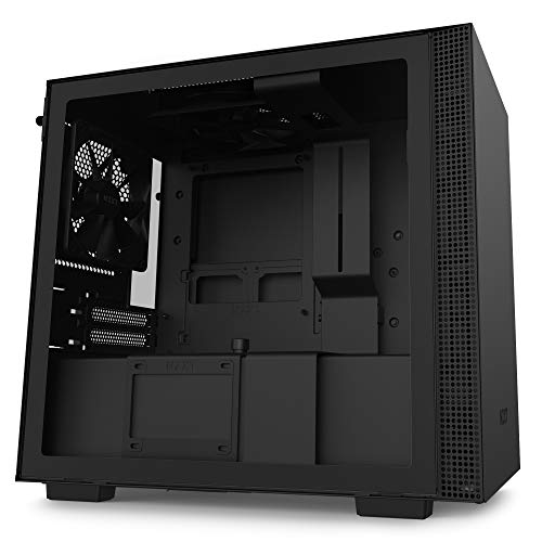 NZXT H210 - Caja PC Gaming Mini-ITX - Panel frontal E/S Puerto USB de Tipo C - Panel Lateral de Cristal Templado - Preparado para Refrigeración Líquida - Soporte para Radiador - Negro