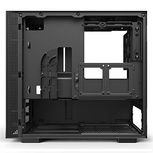 NZXT H210 - Caja PC Gaming Mini-ITX - Panel frontal E/S Puerto USB de Tipo C - Panel Lateral de Cristal Templado - Preparado para Refrigeración Líquida - Soporte para Radiador - Negro