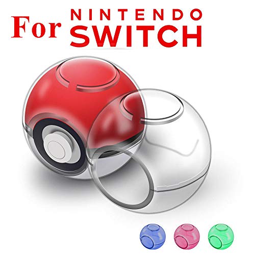 Ocamo Carcasa de plástico duro a la moda, compatible con Nintendo Switch Pokeball Plus, transparente