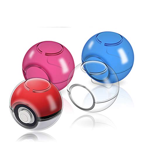 Ocamo Carcasa de plástico duro a la moda, compatible con Nintendo Switch Pokeball Plus, transparente