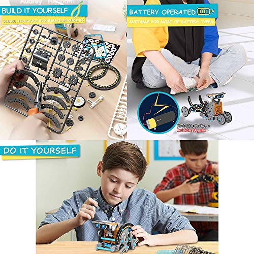 OFUN Juguete Robot Stem para niños, 12 in 1 Robots Kit de Ciencia Divertido Juego Creativo y DIY Juguetes, Manualidades Regalos para niños de 8 a 12 años