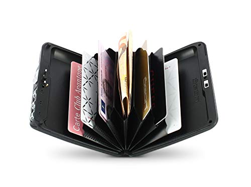 Ögon Smart Wallets - Code Wallet Cartera Tarjetero - Protección RFID: Protege Tus Tarjetas de Robar - hasta 10 Tarjetas + Recibos + Billetes - Aluminio anodizado (Naranja)