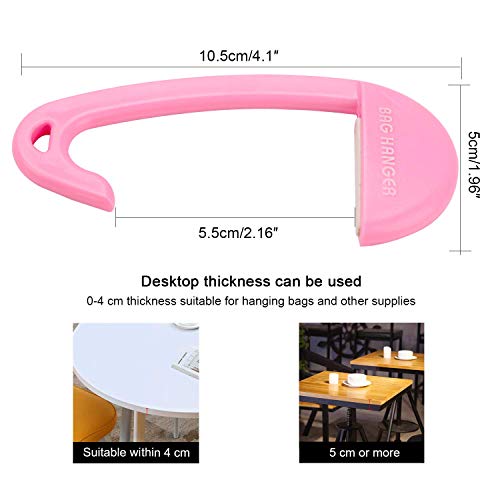 OOTSR Ganchos para Bolsos para mesas de Escritorio [4-Pack], ABS Bolsos para Colgar Bolsos de Las Mujeres Que cuelgan en el Escritorio en la cafetería o en la Biblioteca