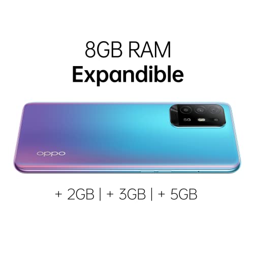 OPPO A94 5G - Smartphone 128GB, 8GB RAM, Dual SIM, Carga rápida 30W - Azul