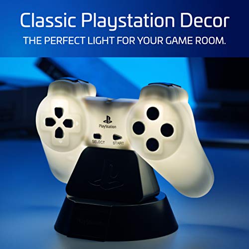 Paladone PP5221PS Playstation Controller LED | Luz Nocturna Coleccionable para dormitorios, Oficina y hogar | Pop Culture Icon Lighting, Gris