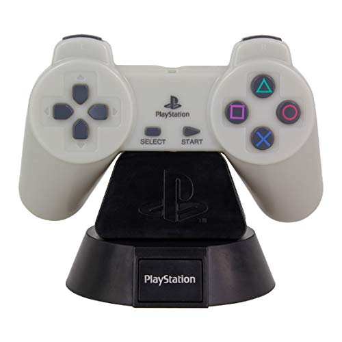 Paladone PP5221PS Playstation Controller LED | Luz Nocturna Coleccionable para dormitorios, Oficina y hogar | Pop Culture Icon Lighting, Gris