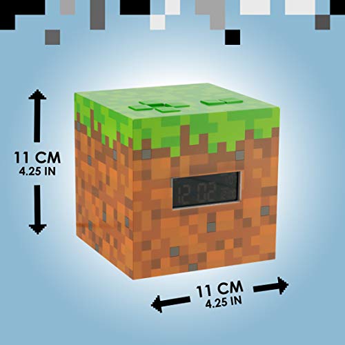 Paladone PP6733MCF Minecraft - Reloj Despertador, Multicolor, Talla única