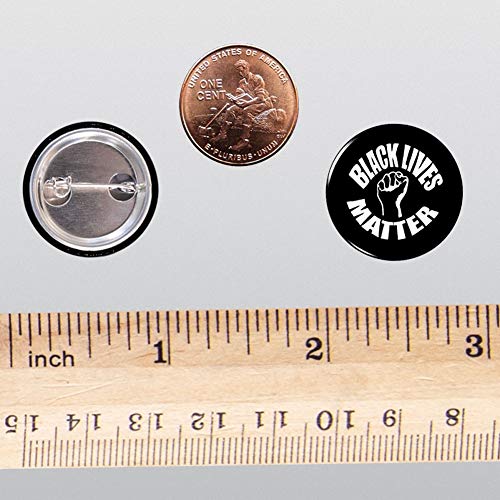 Panic Buttons Black LIVES MATTER 8 NUEVO 1 pulgada (25 mm), juego de 8 pines de botón de pin back de 2,54 cm BLM