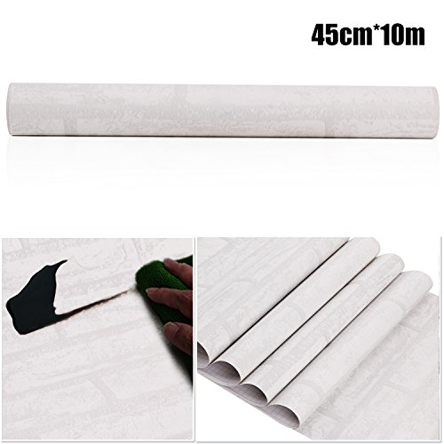 Papel Pintado Papel Pared Autoadhesivo Ladrillo Empapelado Pegatina Mural Paneles Decorativos Wallpaper Extraíble Impermeable Decoración para Hogar Cocina Salón Moderna TV Decor