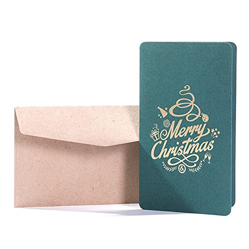 Pinicecore 4 Pcs Christmas Greeting Card Business Season Greeting Card Handmade Card Gifts New Year Gifts Merry Christmas