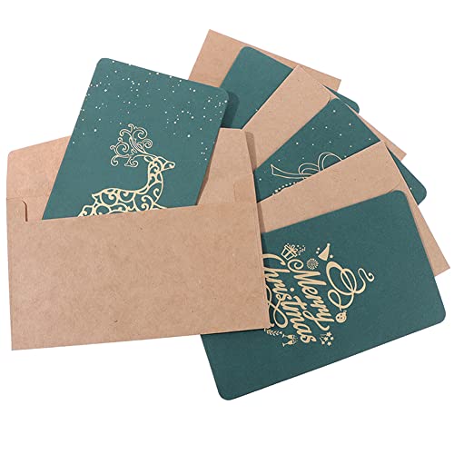 Pinicecore 4 Pcs Christmas Greeting Card Business Season Greeting Card Handmade Card Gifts New Year Gifts Merry Christmas