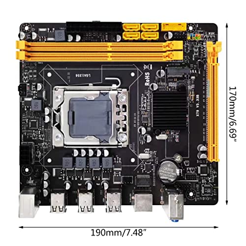 Placa base X79 LGA 1356 con kit de ensamblaje de procesador Xeon E5 2420 DDR3 ECC 8GB (2 X 4GB) NVME M.2 Mini placa base DTX