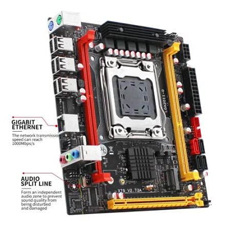 Placa base X79 LGA 2011 USB2.0 SATA3 Protocolo dual M.2 Compatible con memoria DDR3 REG ECC y procesador Xeon E5 V1 V2 Placas base de computadora X79 V2.73Placa base de computadora de escritorio