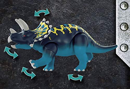 PLAYMOBIL Dino Rise Triceraptos: Disturbios por las piedras legendarias, A partir de 5 años (70627)