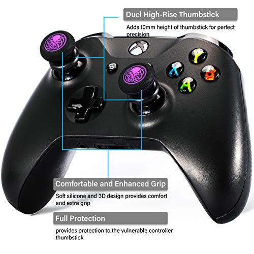 Playrealm FPS Thumbstick Grip Agarres para el Pulgar Extensor Y Impresión Caucho Silicona Apretón Cubrir 2 juegos para Controlador Xbox Series X/S y Xbox One (Secreto De Cthulhu)