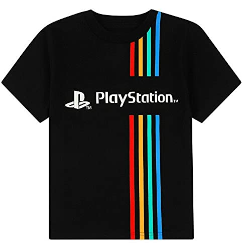 PlayStation Camiseta para niños, regalo de cumpleaños, color negro, Negro, 6-7 Años
