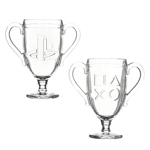Playstation Trophy Glass | Copa de agua con forma | Ideal para jugadores y coleccionistas de recuerdos de Playstation |