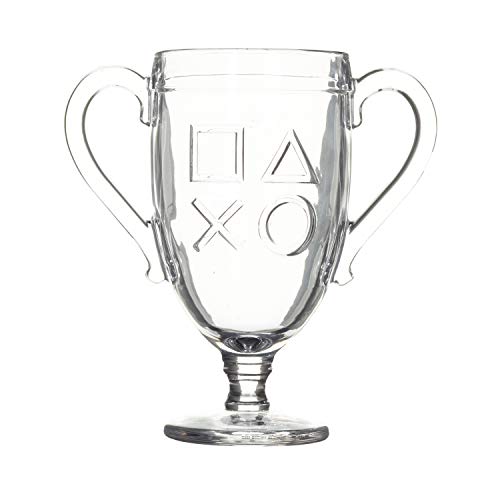 Playstation Trophy Glass | Copa de agua con forma | Ideal para jugadores y coleccionistas de recuerdos de Playstation |